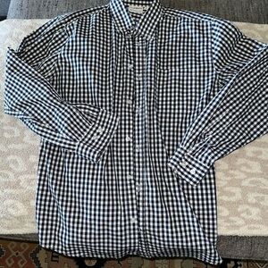 Men's Black and White Checkered dress Shirt